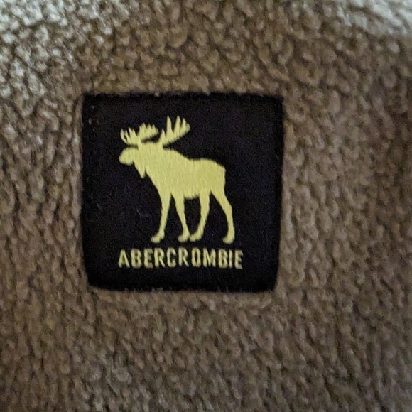 ABERCROMBIE kids, fleece hoody, worn once, green,Sz 13/14 youth - Picture 6 of 8